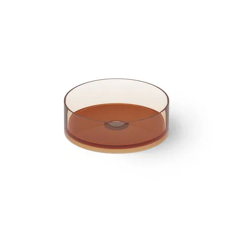 DEA DESIGN Washbasins Раковина настольная 42x42xh13 см, материал: Glasstech прозрачная смола, цвет: Sunset R1