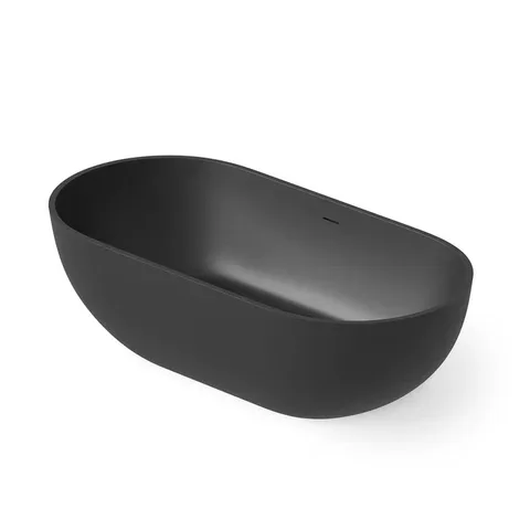 DEA DESIGN Shadow Ванна отдельностоящая 155x77xh52 см, материал: Solid Surface искуственный камень, цвет: Black №16
