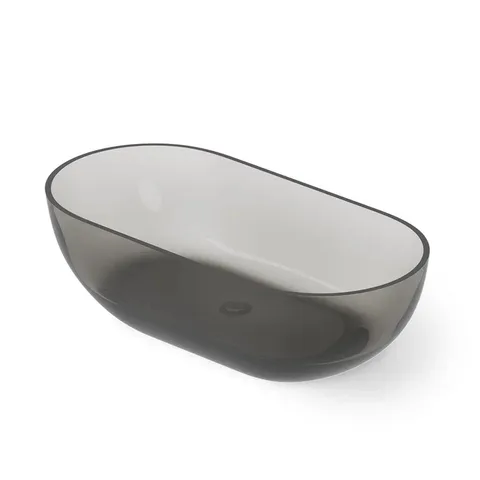 DEA DESIGN Shadow Ванна отдельностоящая 178x88xh52 см, материал: Glasstech прозрачная смола, цвет: Smoky Black R4