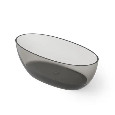 DEA DESIGN Nature Ванна отдельностоящая 170x80xh55 см, материал: Glasstech прозрачная смола, цвет: Smoky Black R4