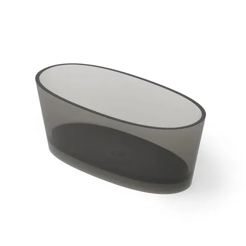 DEA DESIGN Nature Ванна отдельностоящая 160x75xh60 см, материал: Glasstech прозрачная смола, цвет: Smoky Black R4