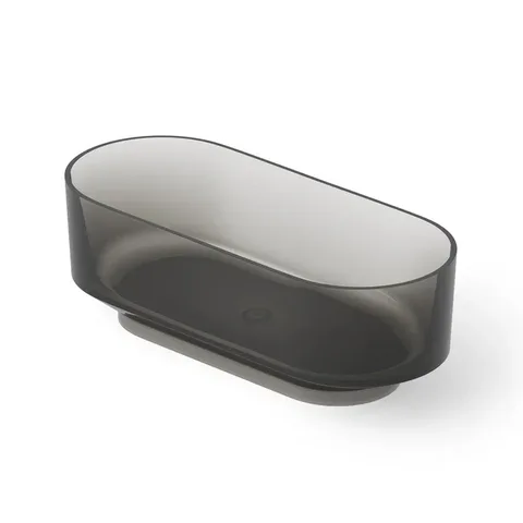 DEA DESIGN Shadow Ванна отдельностоящая 170x72xh56 см, материал: Glasstech прозрачная смола, цвет: Smoky Black R4