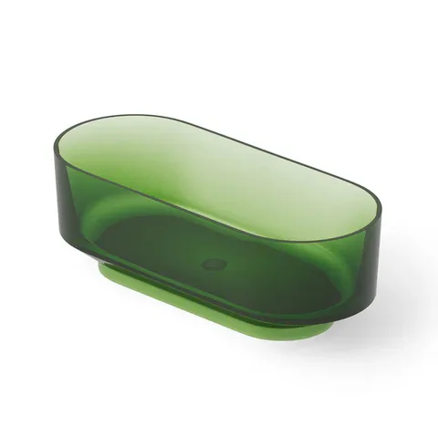 DEA DESIGN Shadow Ванна отдельностоящая 170x72xh56 см, материал: Glasstech прозрачная смола, цвет: Emerald R3