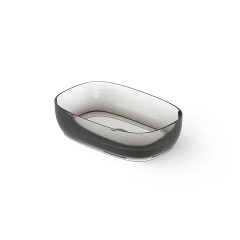 DEA DESIGN Washbasins Раковина настольная 55x36xh14 см, материал: Glasstech прозрачная смола, цвет: Smoky Black R4
