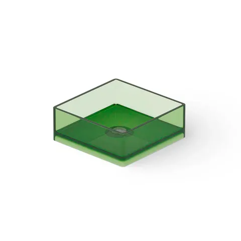 DEA DESIGN Washbasins Раковина настольная 40x40xh15 см, материал: Glasstech прозрачная смола, цвет: Emerald R3
