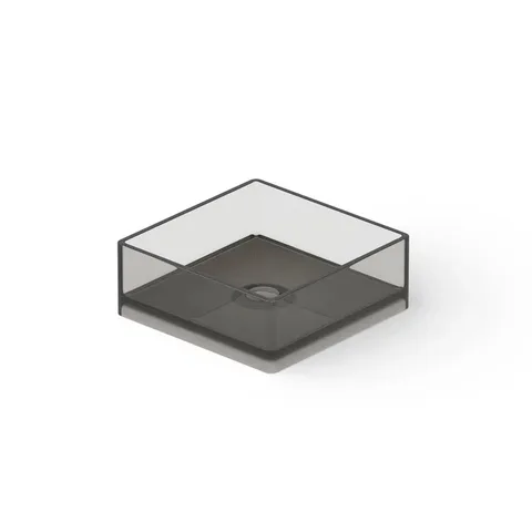 DEA DESIGN Washbasins Раковина настольная 40x40xh15 см, материал: Glasstech прозрачная смола, цвет: Smoky Black R4