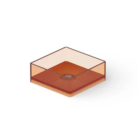 DEA DESIGN Washbasins Раковина настольная 40x40xh15 см, материал: Glasstech прозрачная смола, цвет: Sunset R1