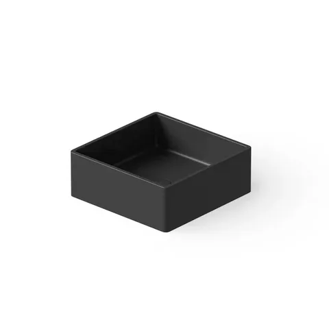 DEA DESIGN Washbasins Раковина настольная 40x40xh15 см, материал: Solid Surface искуственный камень, цвет: Black №16