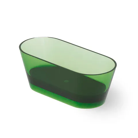 DEA DESIGN Shadow Ванна отдельностоящая 160x70xh58 см, материал: Glasstech прозрачная смола, цвет: Emerald R3