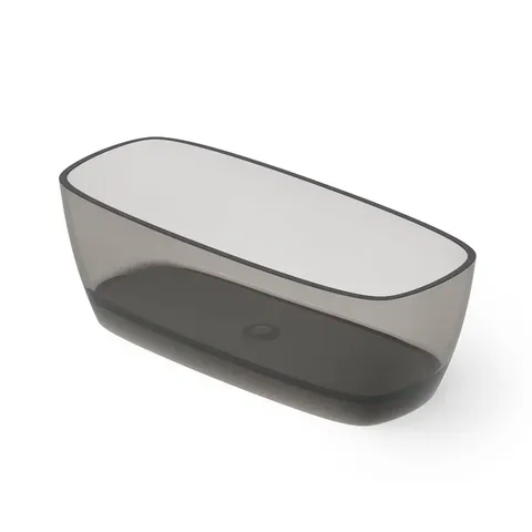 DEA DESIGN Soul Ванна отдельностоящая 170x72xh56 см, материал: Glasstech прозрачная смола, цвет: Smoky Black R4
