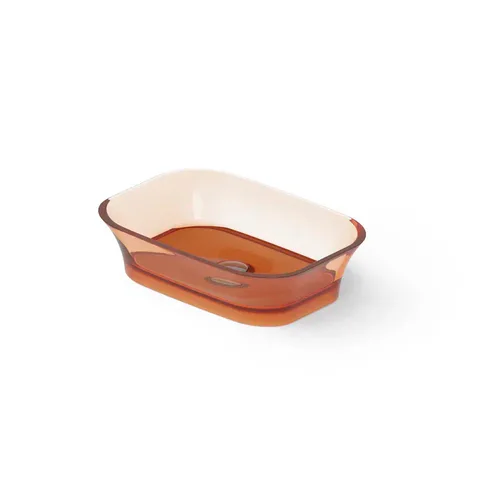 DEA DESIGN Washbasins Раковина настольная 55x38xh14 см, материал: Glasstech прозрачная смола, цвет: Sunset R1