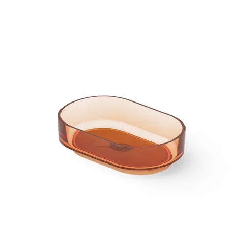 DEA DESIGN Washbasins Раковина настольная 56x36xh15 см, материал: Glasstech прозрачная смола, цвет: Sunset R1