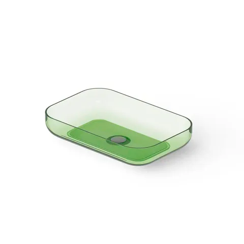 DEA DESIGN Washbasins Раковина настольная 58x38xh12 см, материал: Glasstech прозрачная смола, цвет: Emerald R3