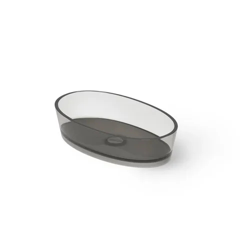 DEA DESIGN Washbasins Раковина настольная 60x35xh14 см, материал: Glasstech прозрачная смола, цвет: Smoky Black R4