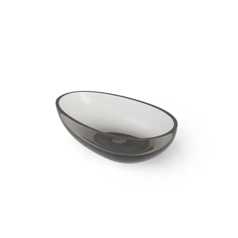 DEA DESIGN Washbasins Раковина настольная 60x36xh15,8 см, материал: Glasstech прозрачная смола, цвет: Smoky Black R4