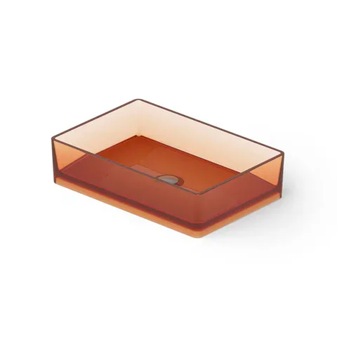 DEA DESIGN Washbasins Раковина настольная 60x40xh14,5 см, материал: Glasstech прозрачная смола, цвет: Sunset R1