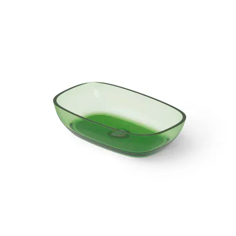 DEA DESIGN Washbasins Раковина настольная 60x36xh14 см, материал: Glasstech прозрачная смола, цвет: Emerald R3