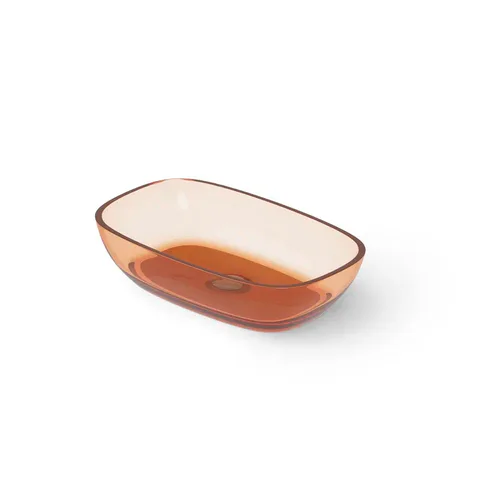 DEA DESIGN Washbasins Раковина настольная 60x36xh14 см, материал: Glasstech прозрачная смола, цвет: Sunset R1