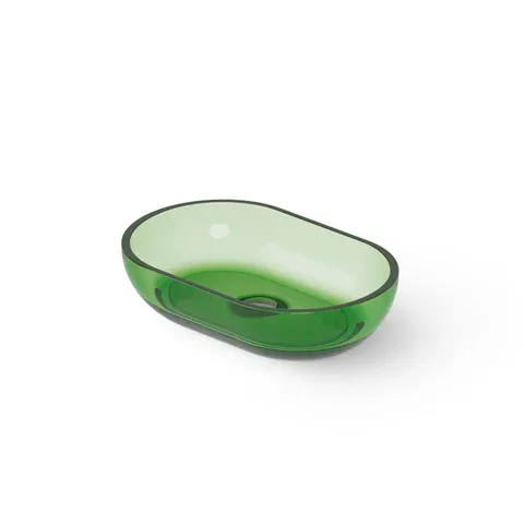 DEA DESIGN Washbasins Раковина настольная 58x38xh14 см, материал: Glasstech прозрачная смола, цвет: Emerald R3