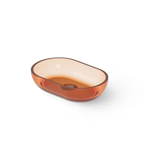 DEA DESIGN Washbasins Раковина настольная 58x38xh14 см, материал: Glasstech прозрачная смола, цвет: Sunset R1