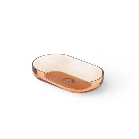 DEA DESIGN Washbasins Раковина настольная 58x34xh12 см, материал: Glasstech прозрачная смола, цвет: Sunset R1