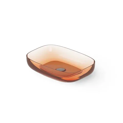 DEA DESIGN Washbasins Раковина настольная 55x38xh12 см, материал: Glasstech прозрачная смола, цвет: Sunset R1