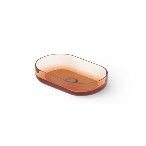 DEA DESIGN Washbasins Раковина настольная 55x34xh12 см, материал: Glasstech прозрачная смола, цвет: Sunset R1