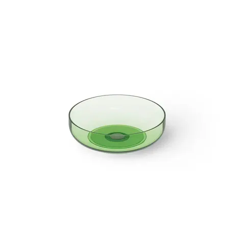 DEA DESIGN Washbasins Раковина настольная 40x40xh12 см, материал: Glasstech прозрачная смола, цвет: Emerald R3
