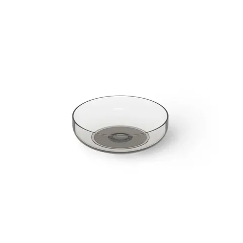 DEA DESIGN Washbasins Раковина настольная 40x40xh12 см, материал: Glasstech прозрачная смола, цвет: Smoky Black R4