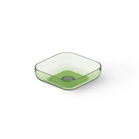 DEA DESIGN Washbasins Раковина настольная 40x40xh12 см, материал: Glasstech прозрачная смола, цвет: Emerald R3