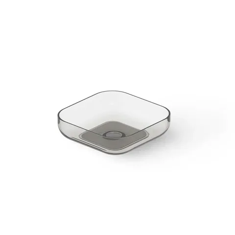 DEA DESIGN Washbasins Раковина настольная 40x40xh12 см, материал: Glasstech прозрачная смола, цвет: Smoky Black R4