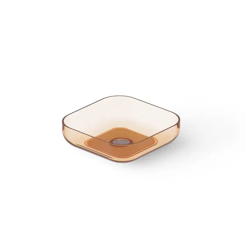 DEA DESIGN Washbasins Раковина настольная 40x40xh12 см, материал: Glasstech прозрачная смола, цвет: Sunset R1