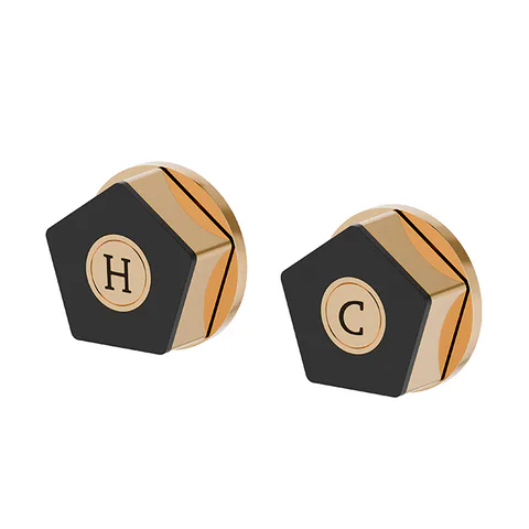 Newform ParkLE Комплект смесителя для душа на 1 поток, с подключением на 1/2”, цвет:  PVD glossy gold + черный матовый
