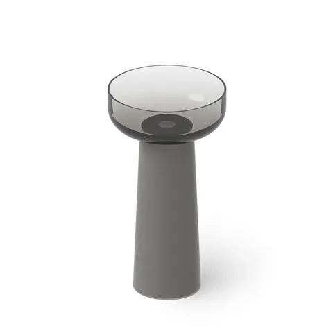 DEA DESIGN Washbasins Раковина напольная 48x48xh88 см, материал: Glasstech прозрачная смола, цвет: Smoky Black R4