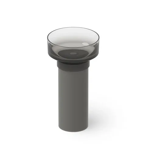 DEA DESIGN Washbasins Раковина напольная 48x48xh90 см, материал: Glasstech прозрачная смола, цвет: Smoky Black R4