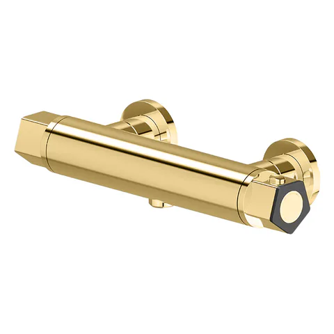 Newform ParkLE Термостатический смеситель для душа, цвет:  PVD glossy gold + черный матовый