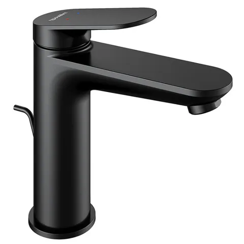 Duravit Wave Смеситель на раковину М,  с донным клапаном, H-171 мм, выступ - 122 мм,  черный матов (см арт WA1020001C46)