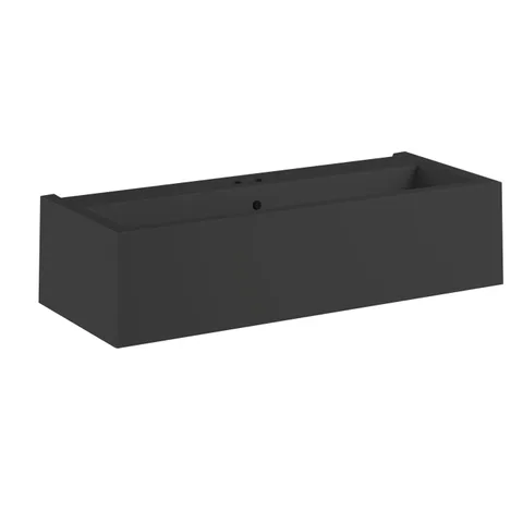 KERASAN KANAAL Раковина подвесная с 2 отв под смес, 120х40 см, цвет Matt Black