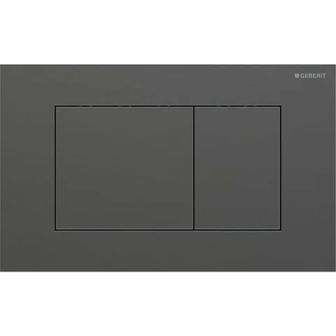 Geberit Sigma40 Клавиша для двойного смыва, квадратная: Хромированный черный / Матированный, легкоочищ. покр.