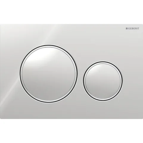 Geberit Sigma20 Клавиша для двойного смыва, круглая: глянцевый хром, декор. кольца: матовый хром (замена 115.778.KH.1)