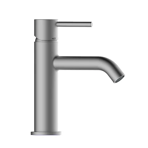 Bossini Teo M Смеситель для раковины с донным клапаном, гибкая подводка. стали, Brushed Nickel