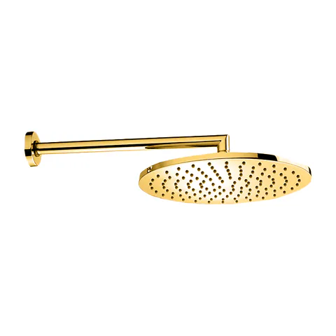 Bossini Верхний душ Cosmo Ø 280 mm с кронштейном 400 mm, цвет: Brushed Gold PVD