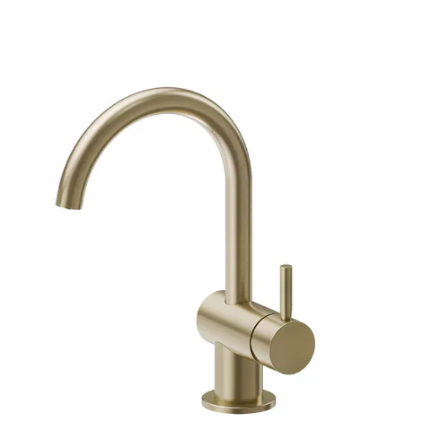 Newform Blink Смеситель для раковины без донного клапана, цвет:  PVD brushed pale gold