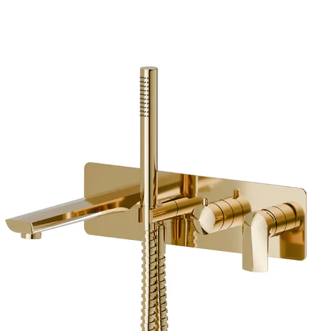 Newform Delta Zero Внешняя часть смесителя для ванны с душем, цвет:  PVD glossy gold