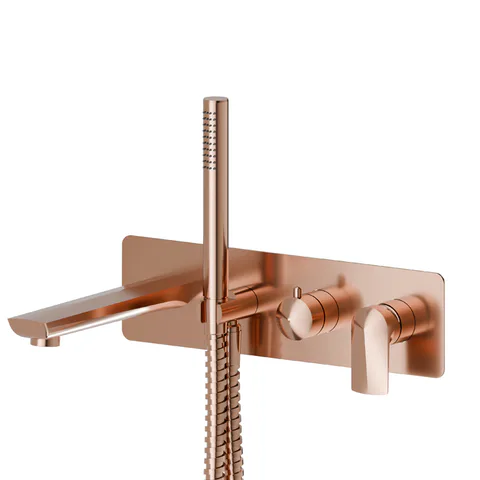 Newform Delta Zero Внешняя часть смесителя для ванны с душем, цвет:  PVD copper bronze