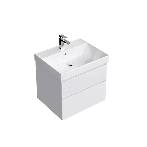 Kerama Marazzi Тумба Кубо подвесная 60 см, 2 ящика, белый матовый (замена CUB.60.2\WHT.M)