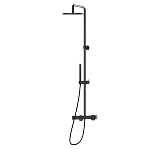 Newform XT ; Shower Columns Душевая стойка с  термостатическим смесителем, переключателем , насадкой и душем, цвет: carbon satin