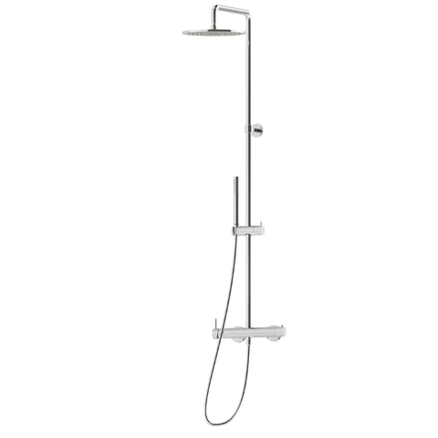 Newform Shower Душевая стойка  со смесителем в комплекте с переключателем, верхним душем и ручным душем, цвет:   хром