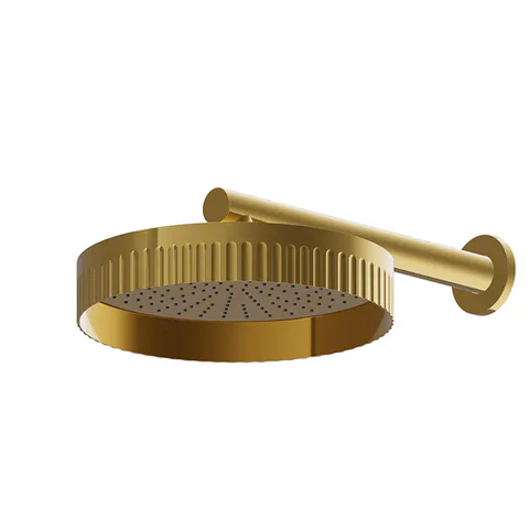 Newform Ionika wellness Верхний душ Ø 300мм, кронштейн из стены 350мм, цвет: PVD glossy gold