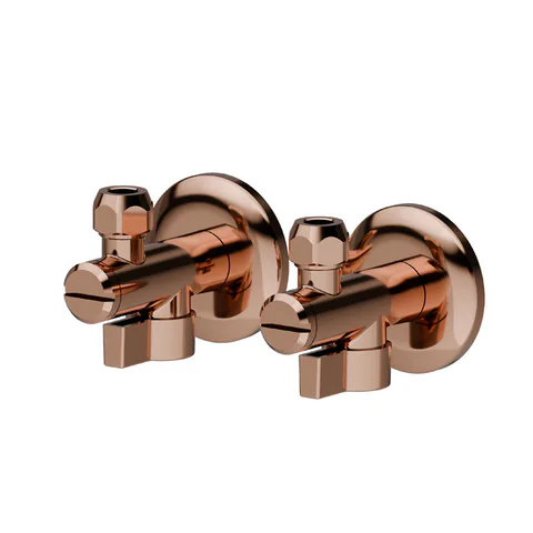 Newform  Выход из стены, шаровой кран с подключением  на  1/2” и  фильтром, цвет: PVD copper bronze